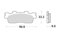 brzdové destičky, BRAKING (semi-metalická směs SM1) 2 ks v balení