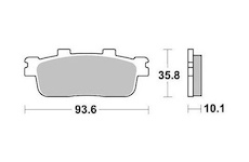 brzdové destičky, BRAKING (semi-metalická směs SM1) 2 ks v balení