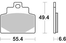 brzdové destičky, BRAKING (semi-metalická směs SM1) 2 ks v balení