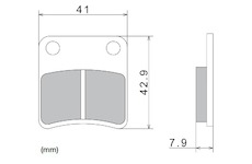 brzdové destičky, NISSIN (semi-metalická směs) 2 ks v balení