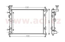 chladič 1.6i 16V (+AUT±AC), 2.0i 16V (+A±AC) [600*440*16]
