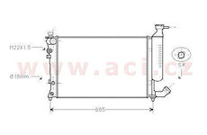 chladič 1.8i 8V, 2.0i 16V +AUT ±AC [610*378*31]