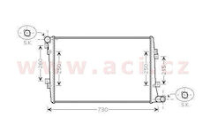 chladič 1.9TDi (±AC), 2.0TDi 103kW (±AC) [650*405*32], mechanicky krimpovaný