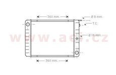 chladič 2.0, 2.0i 16V, 2.0i GL, 2.0i Turbo, 2.3, 2.3i 16V, 2.3i GL, 2.3i Turbo [450*425*32]