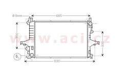 chladič 2.0i -> 2 .5i 20V T(±AC), 2.8i 24V (±AC), 2.9i 24V (±AC), 2.4TDi (±AC), 2.5TDi (±AC) [622*426*22]