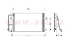 chladič klimatizace bez sušiče 1.1, 1.3, 1.4, 1.6 16V, 1.6i 16V, 1.8i 16V, 2.0 RS 16V, 1.8D, 1.8TD [512*365*20]