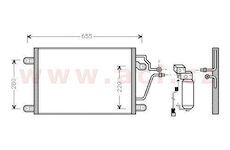 chladič klimatizace bez sušiče (Espace -7/00) 2.2TD [540*390*16]