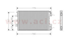 chladič klimatizace bez sušiče (hlavní) 2.5, 3.0, 3.3, 2.5TD [686*381*25]