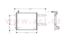 chladič klimatizace se sušičem 1.0i 8V , 1.4i 8V, 1.4i 16V , 1.6i 16V GTi [335*365*21]