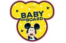 DISNEY Nálepka Baby On Board MICKEY