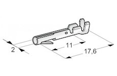 Dutinka valcová s jazýčkom 2mm (samica) - pocín. (1-2,5mm)