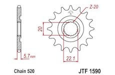 ELYSIUM Reťazové koliesko Yamaha 14 zubové = JTF1590