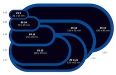 FERDUS Záplata oválna ZS 11 na opravu duší - 75 x 35 mm (50ks)