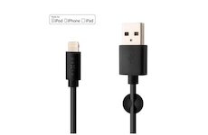 FIXED Kábel datový a nabíjací- konektory USB/ lightning 1m 12W čierny