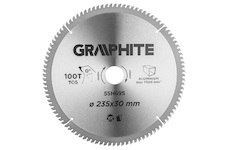GRAPHITE Pílový kotúč, vidlicový, 235 x 30 mm, 100 zubov, ALU