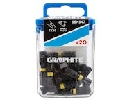GRAPHITE Rázové bity TX30 x 25 mm, 20 ks.