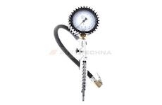 Hustič pneu s manometrom OMG-73 (s certifikátom) 0-10bar, manometer 63mm