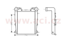 intercooler 6/96- Premium Route 210D ---> 300 D, Premium Distribution 210D--> 300 D (±AC) [593*815*52] TRUCK