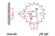 JT Reťazové koliesko JTF 247-13
