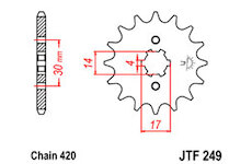 JT Reťazové koliesko JTF 249-13