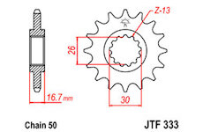 JT Reťazové koliesko JTF 333-16 HONDA