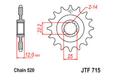 JT Reťazové koliesko JTF 715-12