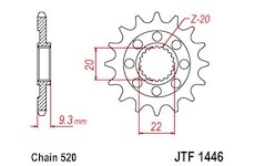 JT Reťazové koliesko JTF1446SC /Kawasaki 13 zubové / samočistiace