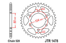 JT Rozeta zadná JTR 1478-30