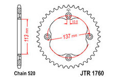 JT Rozeta zadná JTR 1760-36