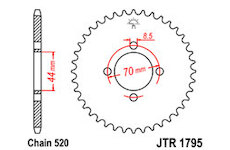 JT Rozeta zadná JTR 1795-22