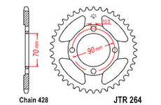 JT Rozeta zadná JTR 264-45