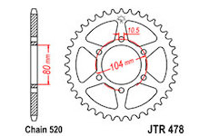 JT Rozeta zadná JTR 478-38