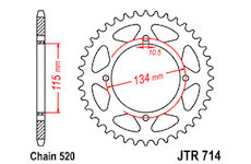 JT Rozeta zadná JTR 714-50