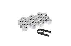 Krytka matice chrómová 19mm (sada - 21ks)