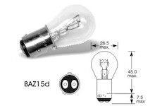 LUCAS Žiarovka 12V 21/4W Baz15d S25 'E'