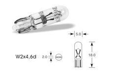 LUCAS Žiarovka 12V 3W W2x4.6D