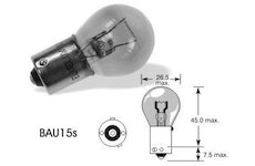 LUCAS Žiarovka 12V PY21W 21W BAU15s oranžová LONG LIFE