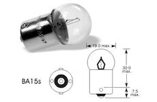 LUCAS Žiarovka 12V R10W Ba15s SCC G18,5 'E'