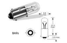LUCAS Žiarovka 24V 4W Ba9s MCC T8.5 'E'