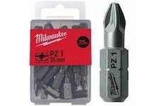 MILWAUKEE Skrutkovacie bity PZ1, 25 mm (25 ks)