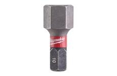 MILWAUKEE Skrutkovacie bity ShW Hex 10 25 mm – 2 ks