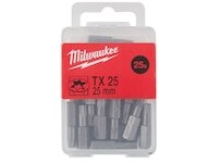 MILWAUKEE Skrutkovacie bity TX25, 25 mm (25 ks)