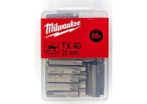 MILWAUKEE Skrutkovacie bity TX40, 25 mm (25 ks)