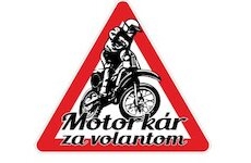 Nálepka motorkár za volantom (1ks)