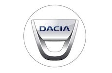 Nálepka na puklicu DACIA (SADA-4ks) 5,5cm biela /ZP004/