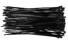 NEO Sťahovacie pásky 4,8 x 200 mm, čierna, 75 ks