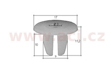 plastová příchytka s vnitřním závitem (sada 10 ks)