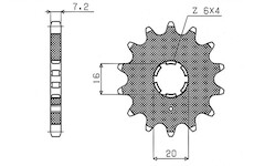 řetězové kolečko pro sekundární řetězy typu 428, SUNSTAR (12 zubů)