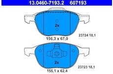 Sada brzdových platničiek kotúčovej brzdy ATE 13.0460-7193.2