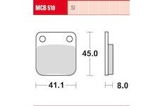 Sada brzdových platničiek kotúčovej brzdy TRW MCB510